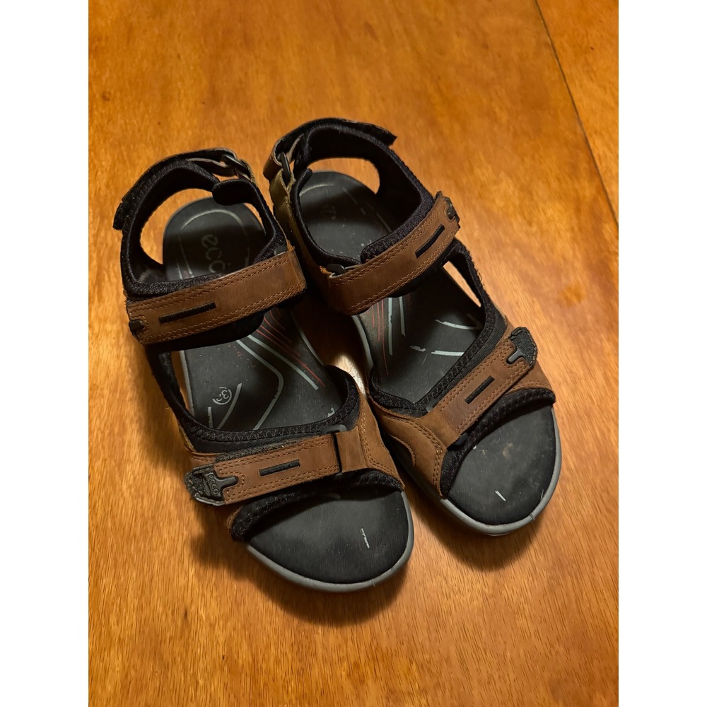 ECCO Yucatan Mens Brown Leather Sport Hiking Sandals Size 38 EU 5-5.5 US